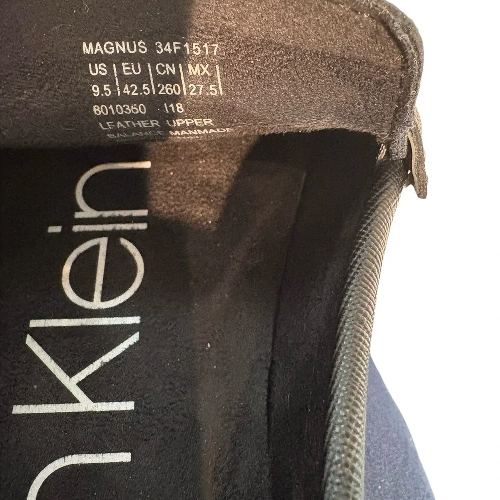 Calvin Klein Magnus Weave Emboss Men’s Black Textured Slip-On Loafers 9.5M NIB